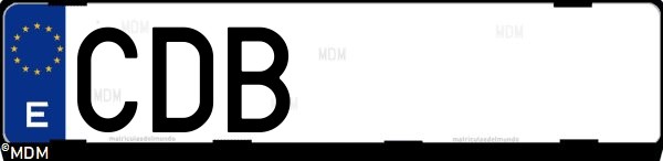 Matrícula española CDB, correspondiente al año 2002