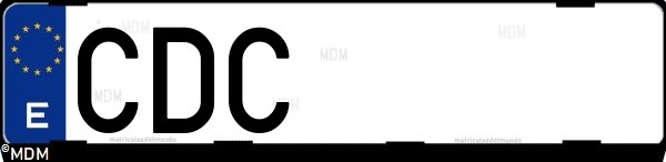 Matrícula española CDC, correspondiente al año 2002