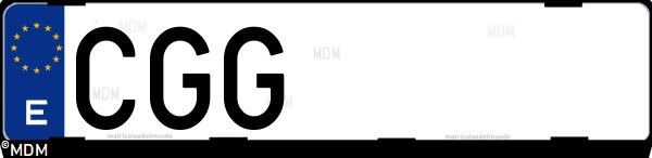 Matrícula española CGG, correspondiente al año 2003