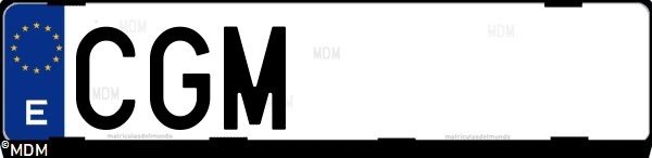 Matrícula española CGM, correspondiente al año 2003
