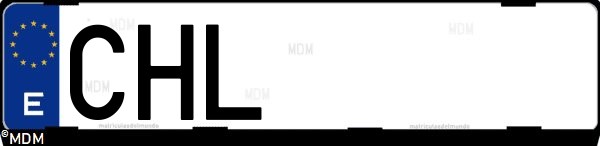 Matrícula española CHL, correspondiente al año 2003