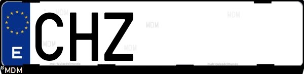 Matrícula española CHZ, correspondiente al año 2003