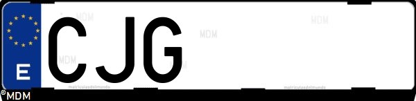 Matrícula española CJG, correspondiente al año 2003