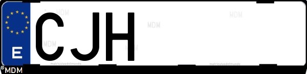 Matrícula española CJH, correspondiente al año 2003