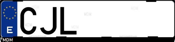 Matrícula española CJL, correspondiente al año 2003