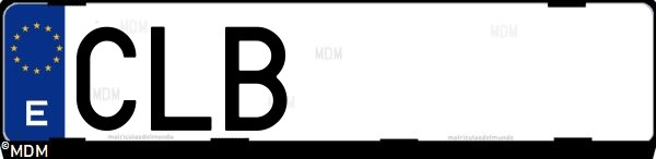 Matrícula española CLB, correspondiente al año 2003