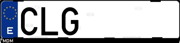 Matrícula española CLG, correspondiente al año 2003