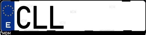 Matrícula española CLL, correspondiente al año 2003