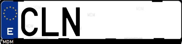 Matrícula española CLN, correspondiente al año 2003