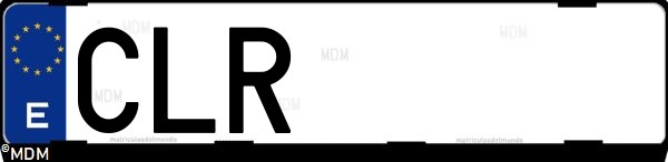 Matrícula española CLR, correspondiente al año 2003
