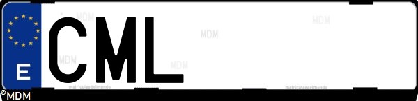 Matrícula española CML, correspondiente al año 2003