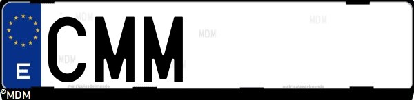 Matrícula española CMM, correspondiente al año 2003