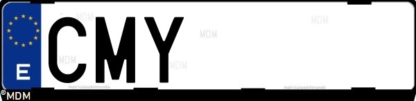 Matrícula española CMY, correspondiente al año 2003