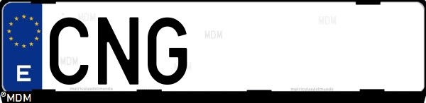 Matrícula española CNG, correspondiente al año 2003