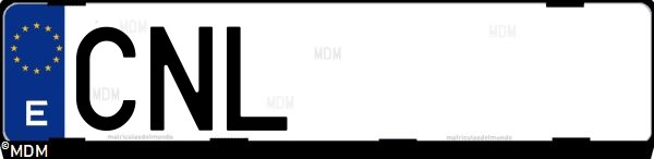 Matrícula española CNL, correspondiente al año 2003