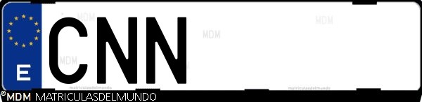 Matrícula española CNN, correspondiente al año 2003