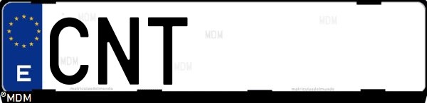 Matrícula española CNT, correspondiente al año 2003