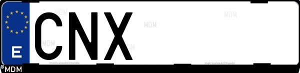 Matrícula española CNX, correspondiente al año 2003