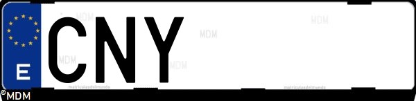 Matrícula española CNY, correspondiente al año 2003