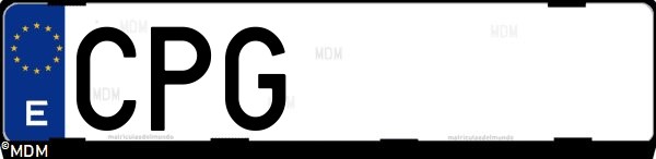 Matrícula española CPG, correspondiente al año 2003
