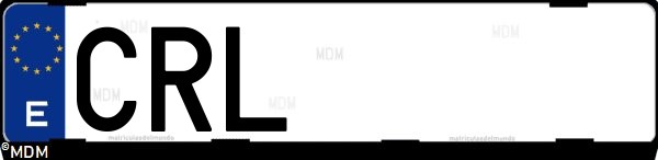 Matrícula española CRL, correspondiente al año 2004