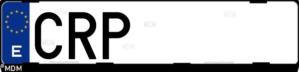 Matrícula española CRP, correspondiente al año 2004