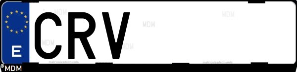 Matrícula española CRV, correspondiente al año 2004