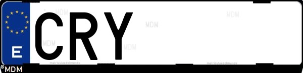 Matrícula española CRY, correspondiente al año 2004