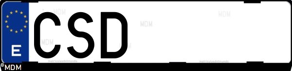 Matrícula española CSD, correspondiente al año 2004