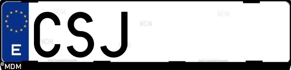 Matrícula española CSJ, correspondiente al año 2004