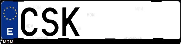 Matrícula española CSK, correspondiente al año 2004