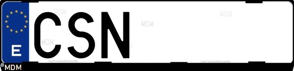 Matrícula española CSN, correspondiente al año 2004