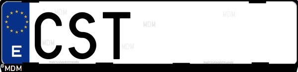 Matrícula española CST, correspondiente al año 2004