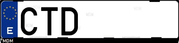 Matrícula española CTD, correspondiente al año 2004