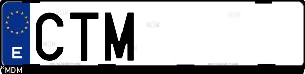 Matrícula española CTM, correspondiente al año 2004