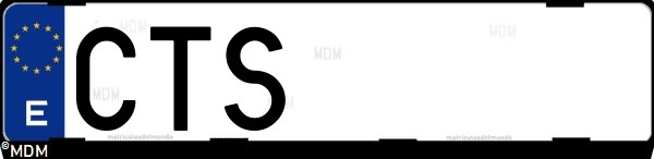 Matrícula española CTS, correspondiente al año 2004