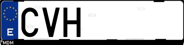 Matrícula española CVH, correspondiente al año 2004
