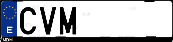 Matrícula española CVM, correspondiente al año 2004