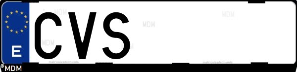Matrícula española CVS, correspondiente al año 2004