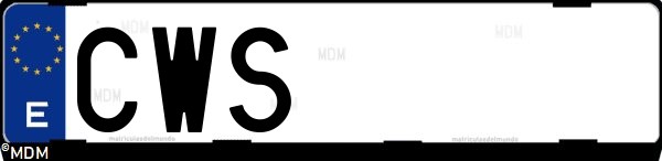 Matrícula española CWS, correspondiente al año 2004