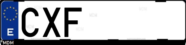 Matrícula española CXF, correspondiente al año 2004