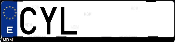 Matrícula española CYL, correspondiente al año 2004