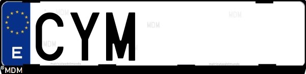 Matrícula española CYM, correspondiente al año 2004