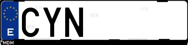 Matrícula española CYN, correspondiente al año 2004