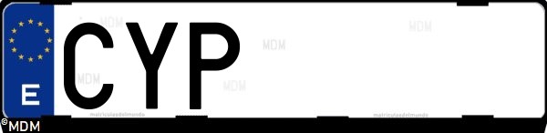 Matrícula española CYP, correspondiente al año 2004