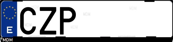 Matrícula española CZP, correspondiente al año 2004