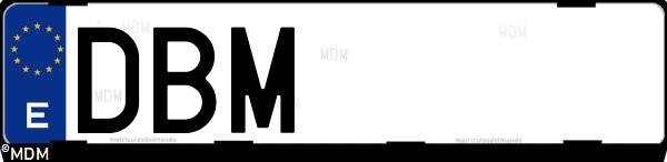 Matrícula española DBM, correspondiente al año 2004