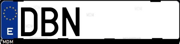 Matrícula española DBN, correspondiente al año 2004