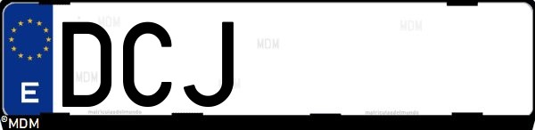 Matrícula española DCJ, correspondiente al año 2004