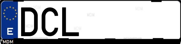 Matrícula española DCL, correspondiente al año 2004